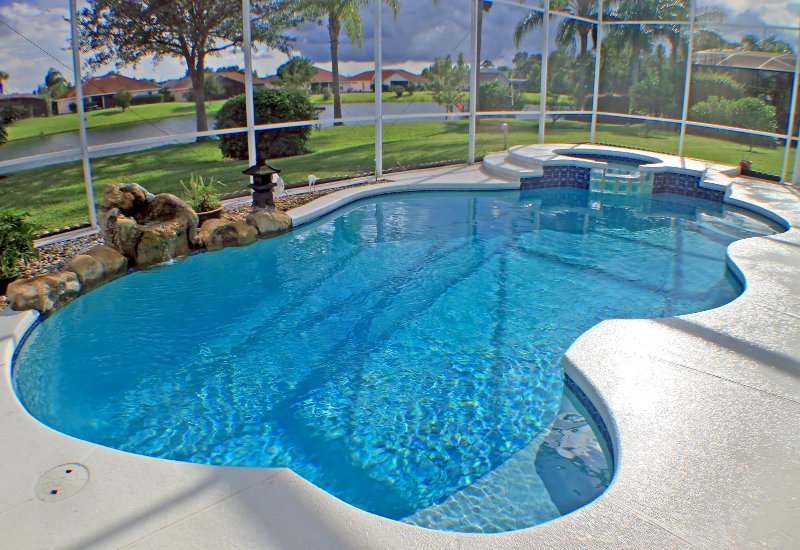 A Swimming Pool and Spa Heated With a Solar Pool Heater