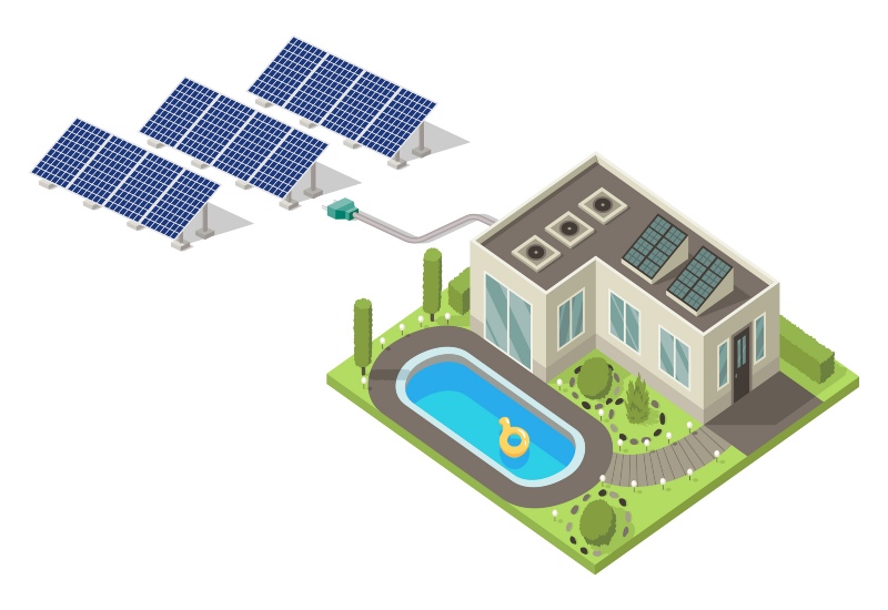 A Schematic Diagram of How Solar Pool Heating Works