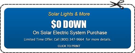 Discounts on Purchasing Solar Electric System