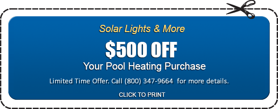 Discount on Purchase of Solar Pool Heaters
